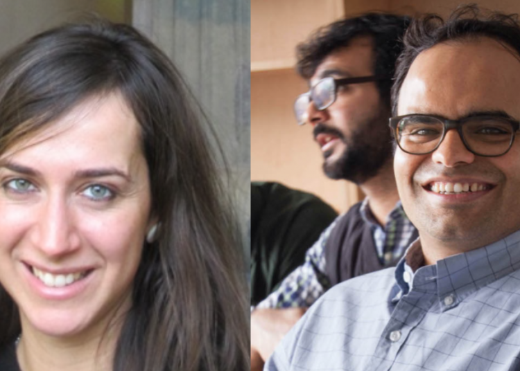 Split image of Fotini Christia and Deverat Shah, each looking toward the camera and smiling