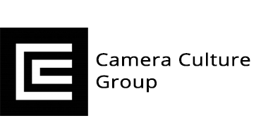 Camera Culture Group Logo - a black square with a large, square-cornered, white C with a smaller, square-cornered C within it; with the words Camera Culture Group in black to the right of it