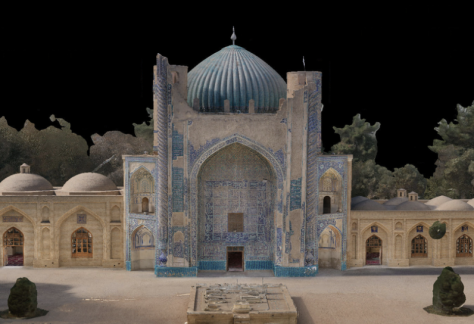 digital rendering of the Green Mosque in Balkh, Afghanistan, a 16th Century building, by Nikolaos Vlavianos